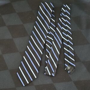 Michael Kors Black and Blue Striped Tie